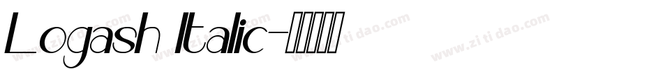 Logash Italic字体转换